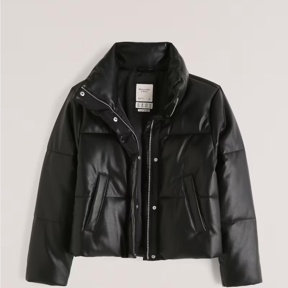 A&F Vegan Leather Mini Puffer, XS - Picture 7 of 13